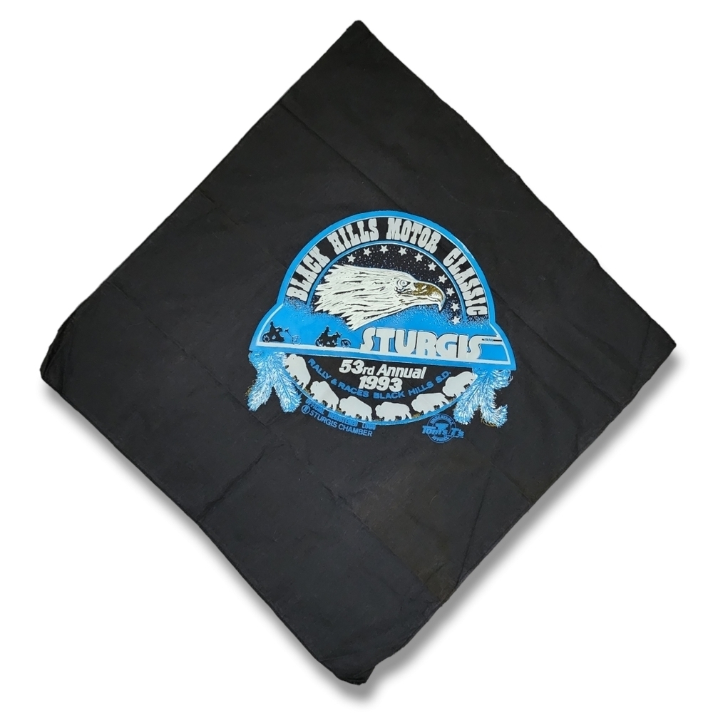 STURGIS BLACK HILLS MOTOR CLASSIC x VINTAGE 53rd Annual Biker handkerchief 1993